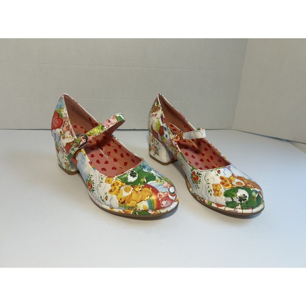 Care Bears Iron Fist Womens Spring Fling Strap Heels Shoes Size 8 USA NIB